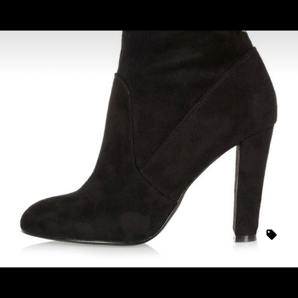 Rear Tie Block Heel Ankle Boot - Picture 4 of 5